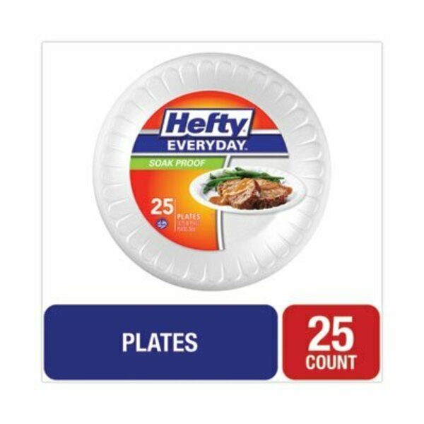 Reynolds Consumer Products Hefty, Soak Proof Tableware, Foam Plates, 10 1/4in Dia, White, 28PK D21029